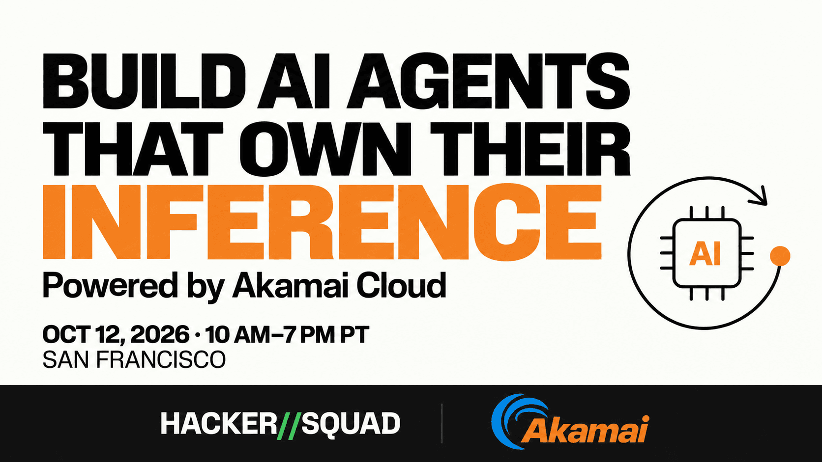 Build AI agents that own their inference - #SFTechWeek event banner
